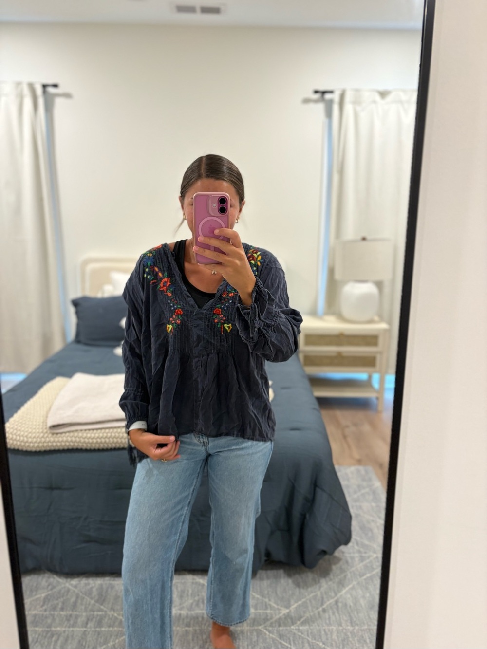 Johnny Was Floral Top Size Large